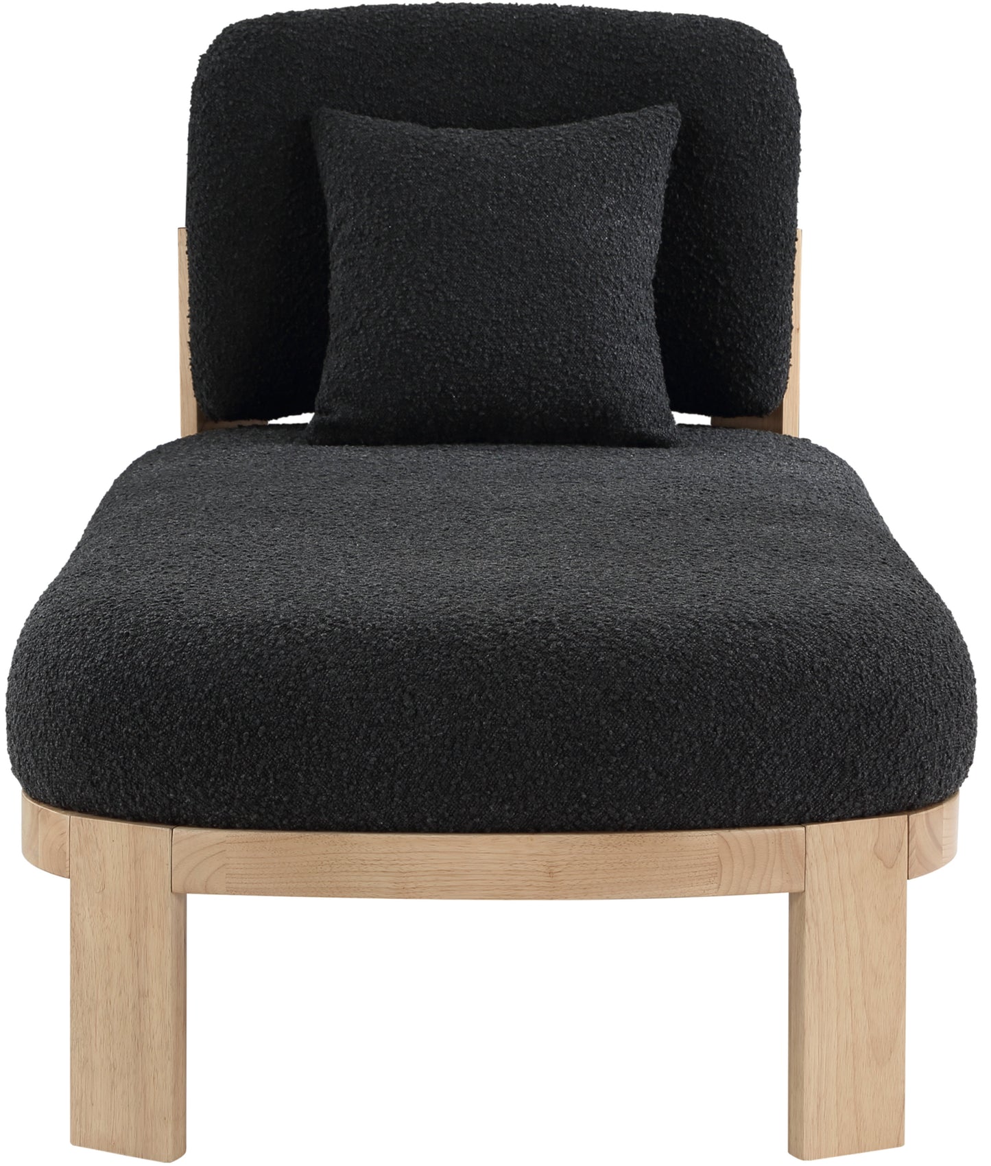 Maybourne Black Boucle Fabric Chaise/Bench