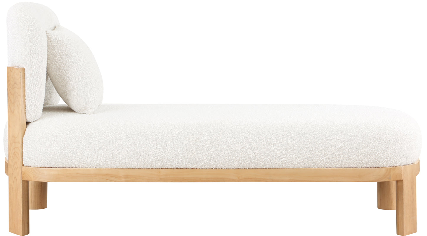 Maybourne Black Boucle Fabric Chaise/Bench