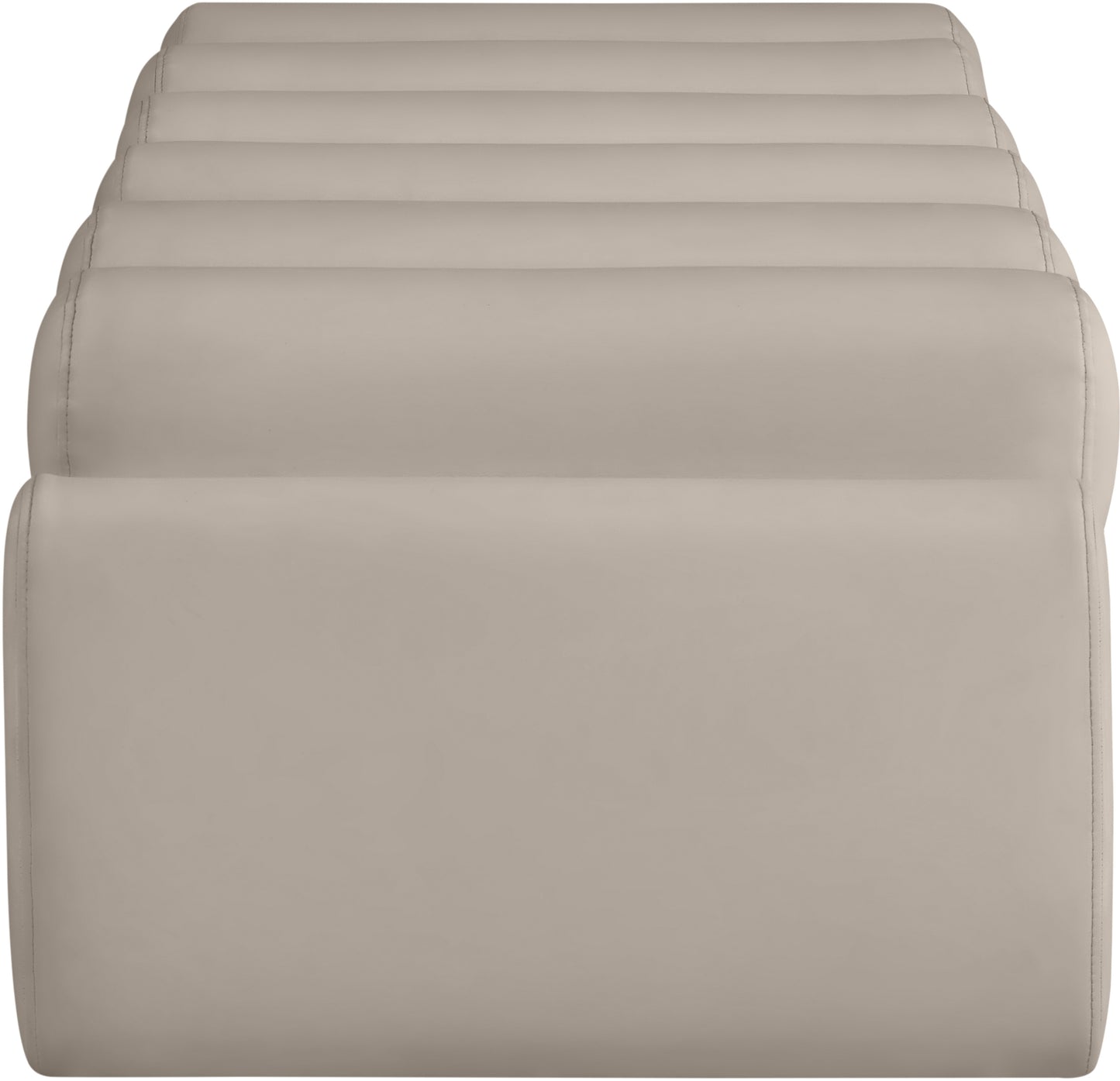 Rumble Black Vegan Leather Bench