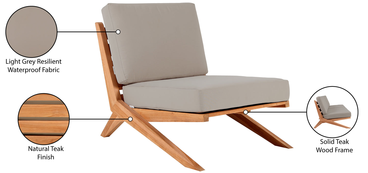 Tahiti Off White Water Resistant Fabric Outdoor Chair