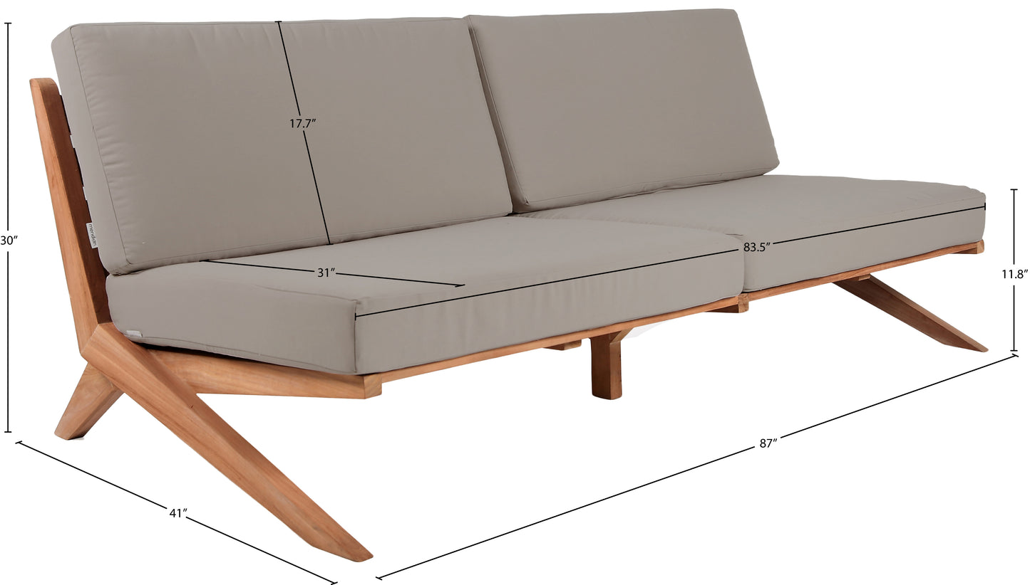Tahiti Black Water Resistant Fabric Outdoor Sofa