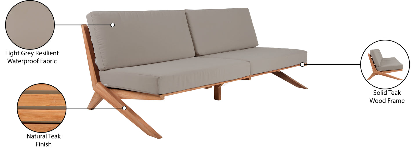 Tahiti Black Water Resistant Fabric Outdoor Sofa
