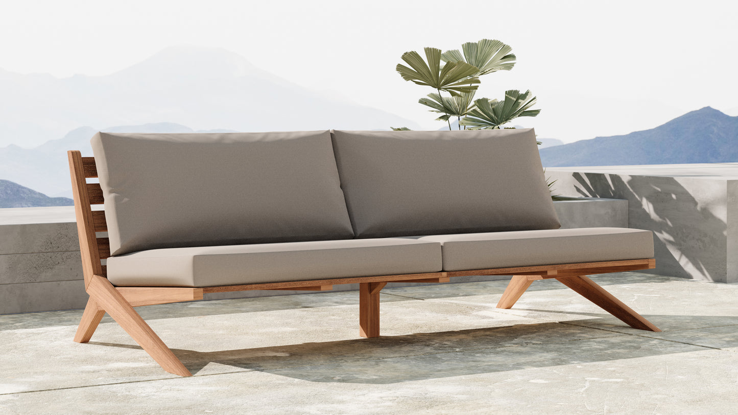 Tahiti Black Water Resistant Fabric Outdoor Sofa