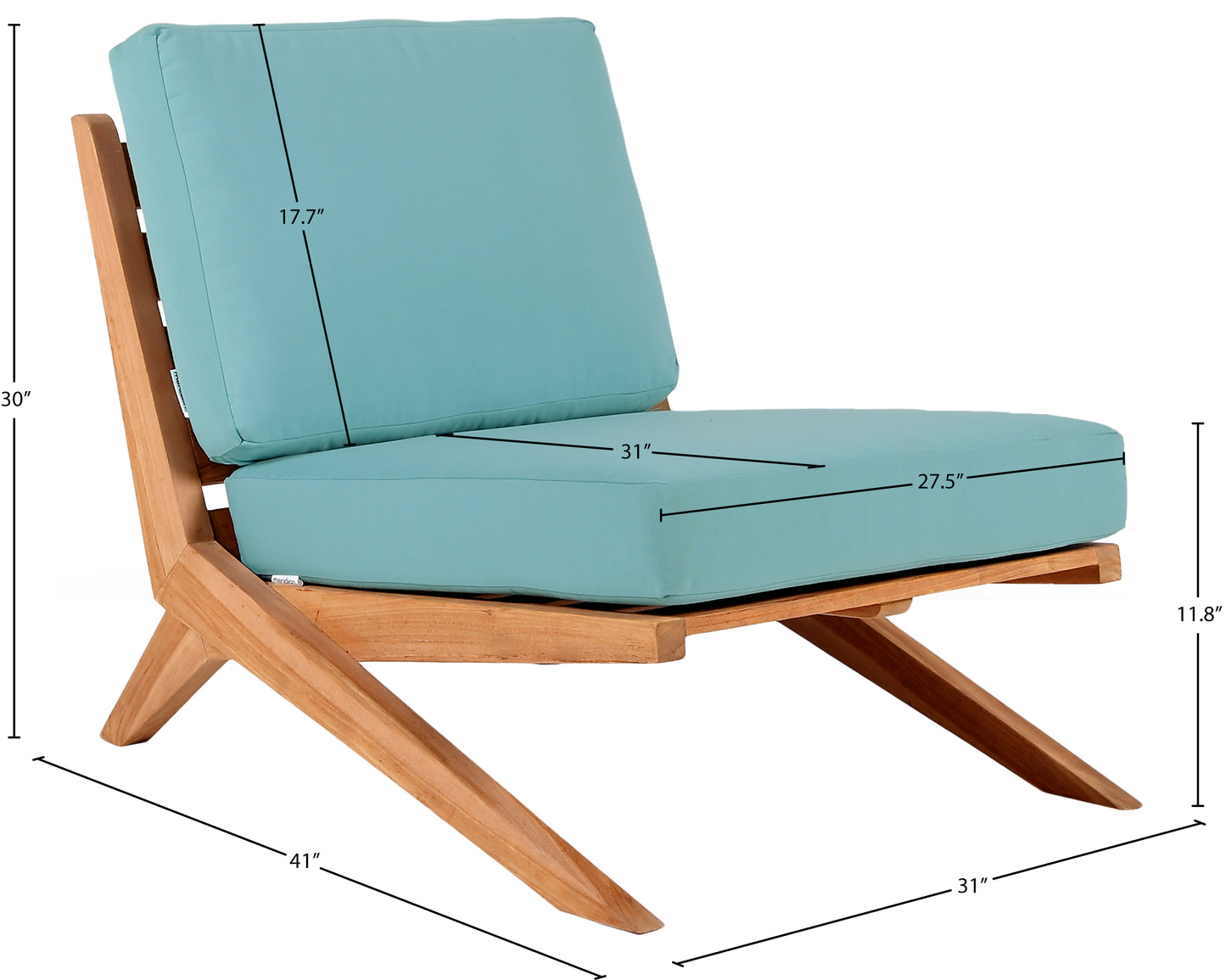 Tahiti Off White Water Resistant Fabric Outdoor Chair