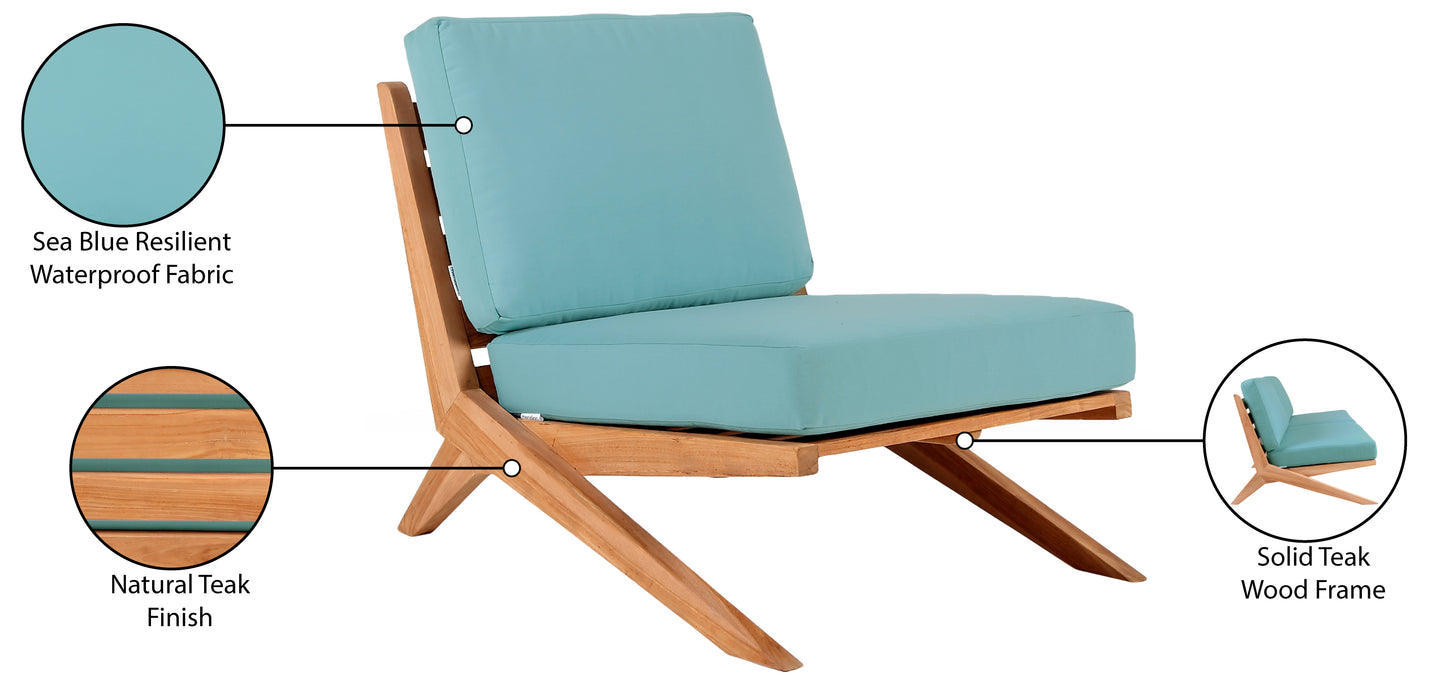 Tahiti Off White Water Resistant Fabric Outdoor Chair