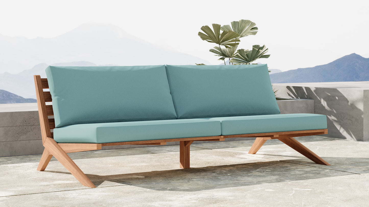 Tahiti Black Water Resistant Fabric Outdoor Sofa