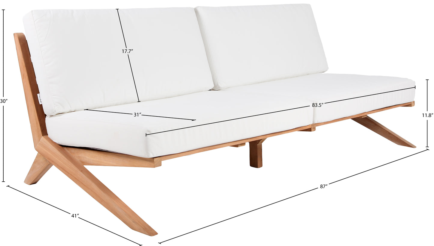 Tahiti Black Water Resistant Fabric Outdoor Sofa