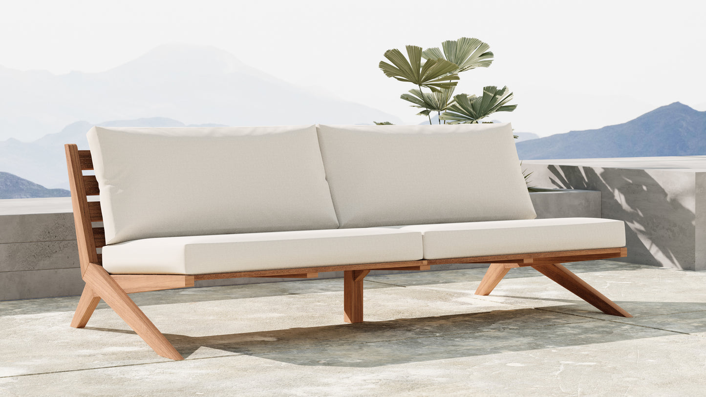 Tahiti Black Water Resistant Fabric Outdoor Sofa