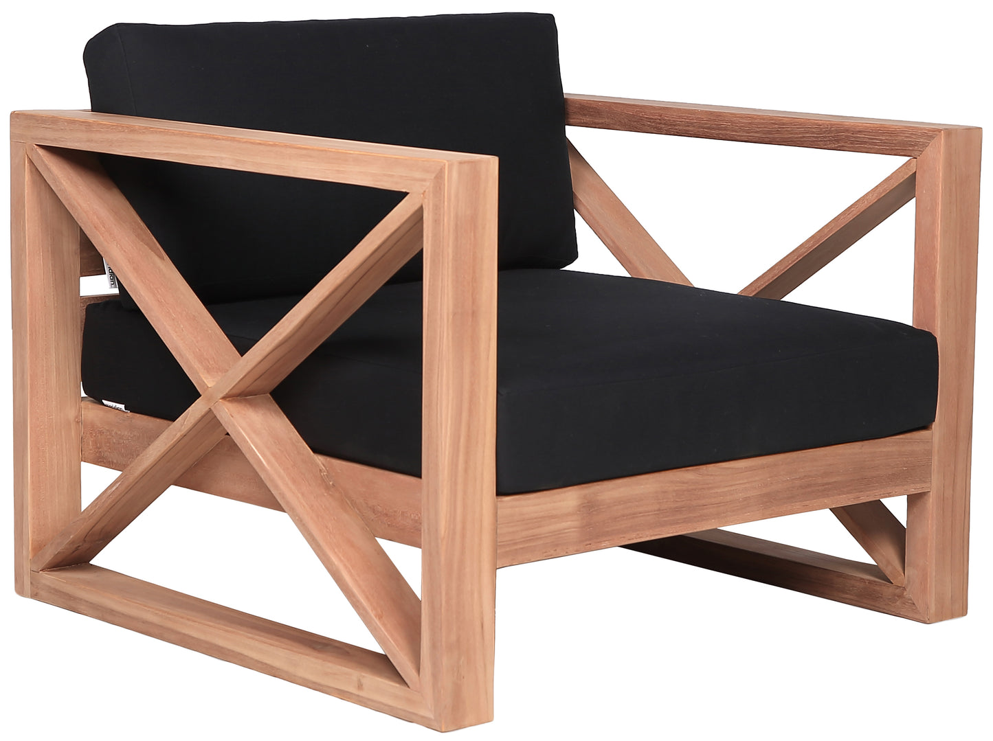 Anguilla Black Water Resistant Fabric Outdoor Chair