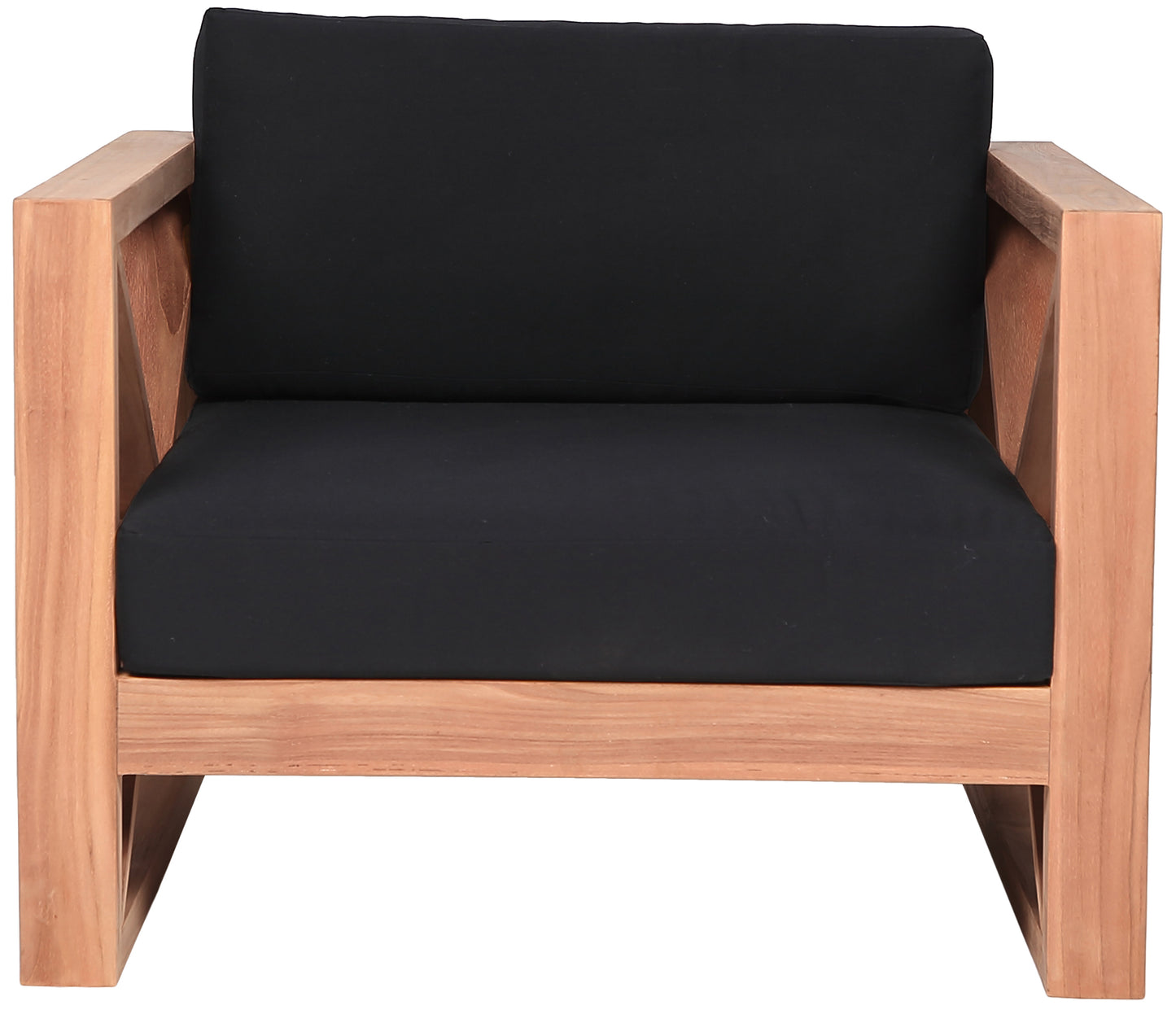 Anguilla Black Water Resistant Fabric Outdoor Chair
