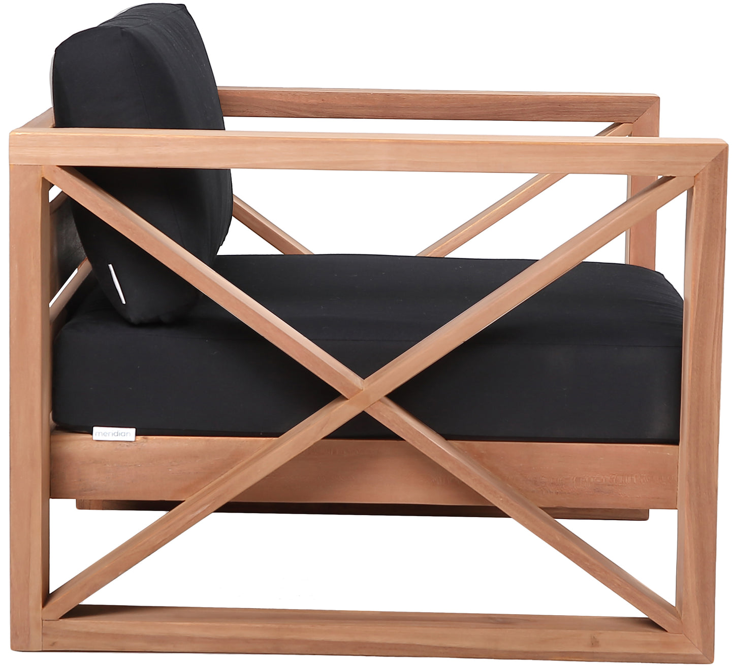 Anguilla Black Water Resistant Fabric Outdoor Chair