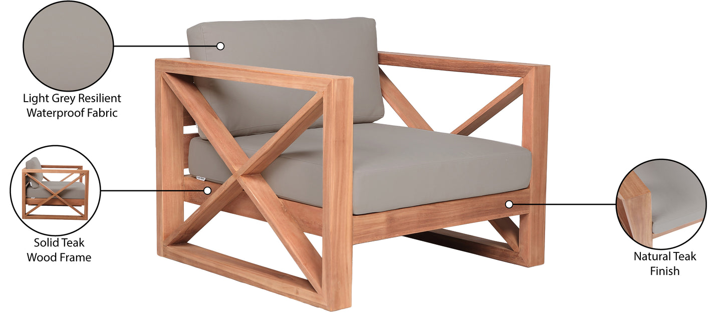 Anguilla Black Water Resistant Fabric Outdoor Chair