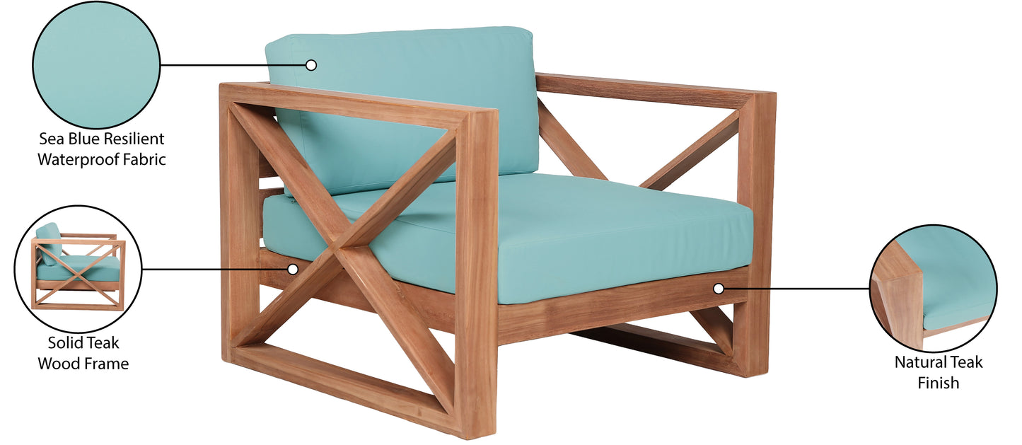 Anguilla Black Water Resistant Fabric Outdoor Chair