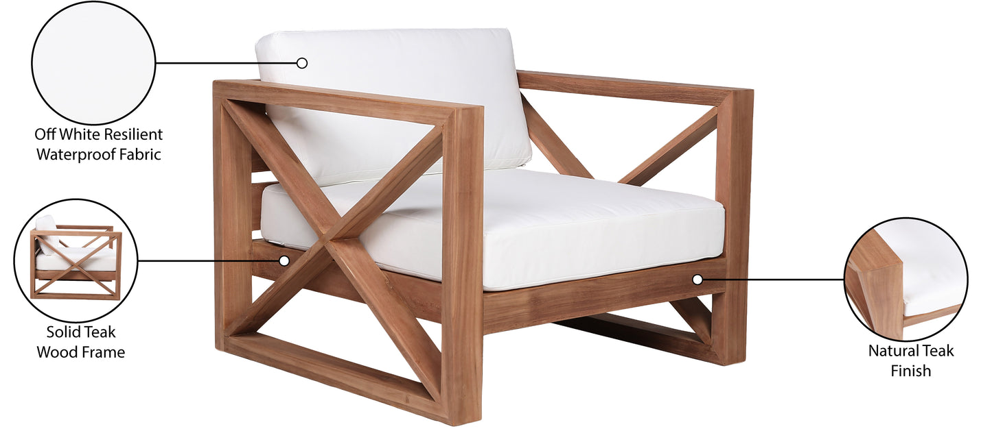 Anguilla Black Water Resistant Fabric Outdoor Chair