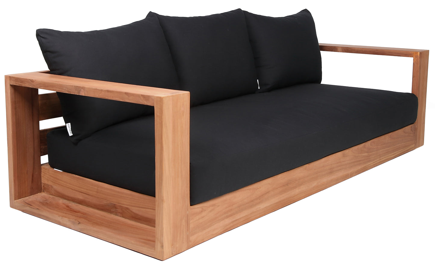 Tulum Black Water Resistant Fabric Outdoor Sofa
