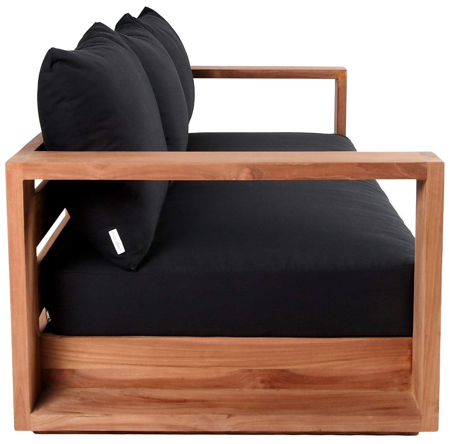 Tulum Black Water Resistant Fabric Outdoor Sofa