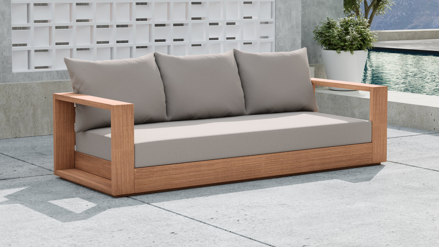 Tulum Black Water Resistant Fabric Outdoor Sofa