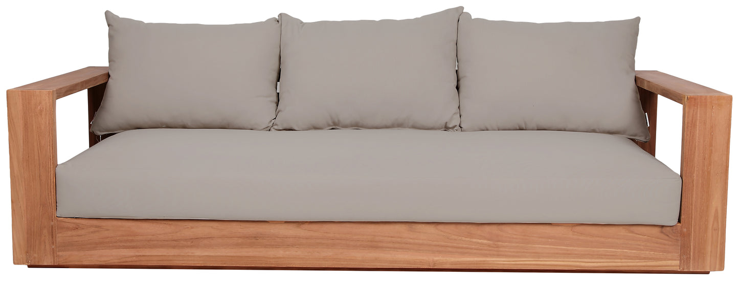 Tulum Black Water Resistant Fabric Outdoor Sofa