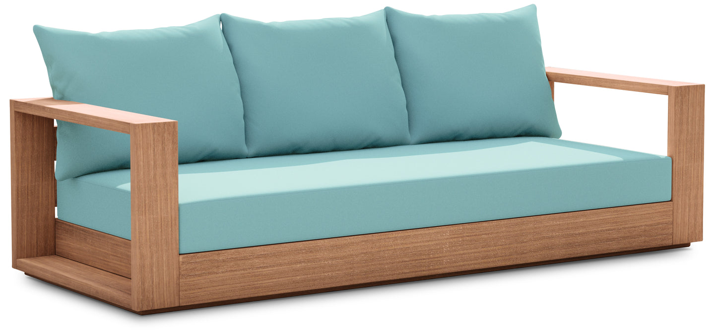 Tulum Black Water Resistant Fabric Outdoor Sofa