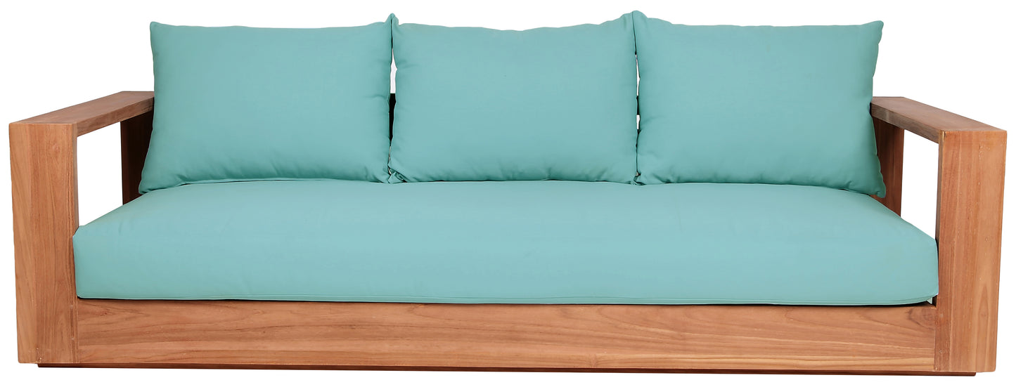 Tulum Black Water Resistant Fabric Outdoor Sofa
