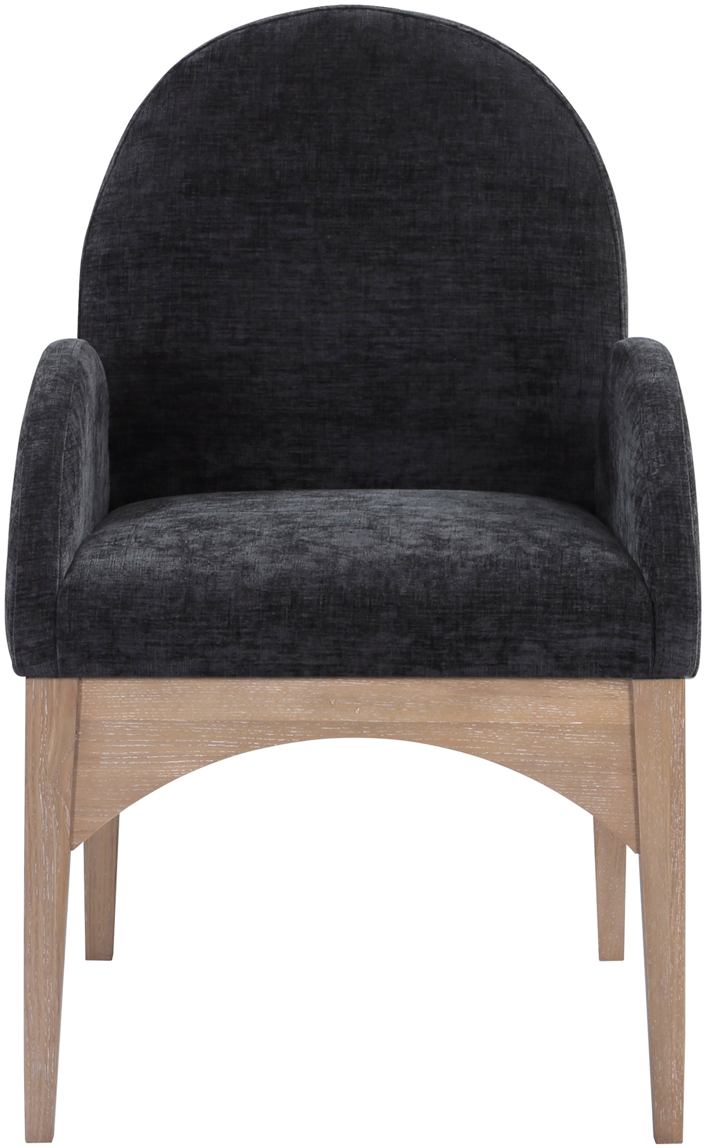 Waldorf Black Chenille Fabric Dining Chair