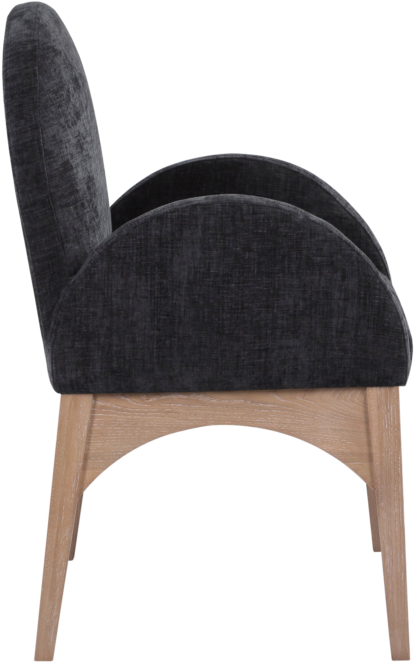 Waldorf Black Chenille Fabric Dining Chair