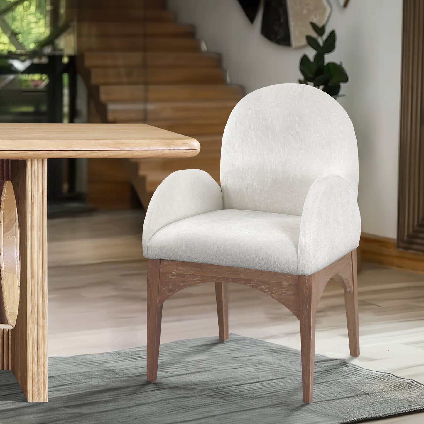 Waldorf Black Chenille Fabric Dining Chair