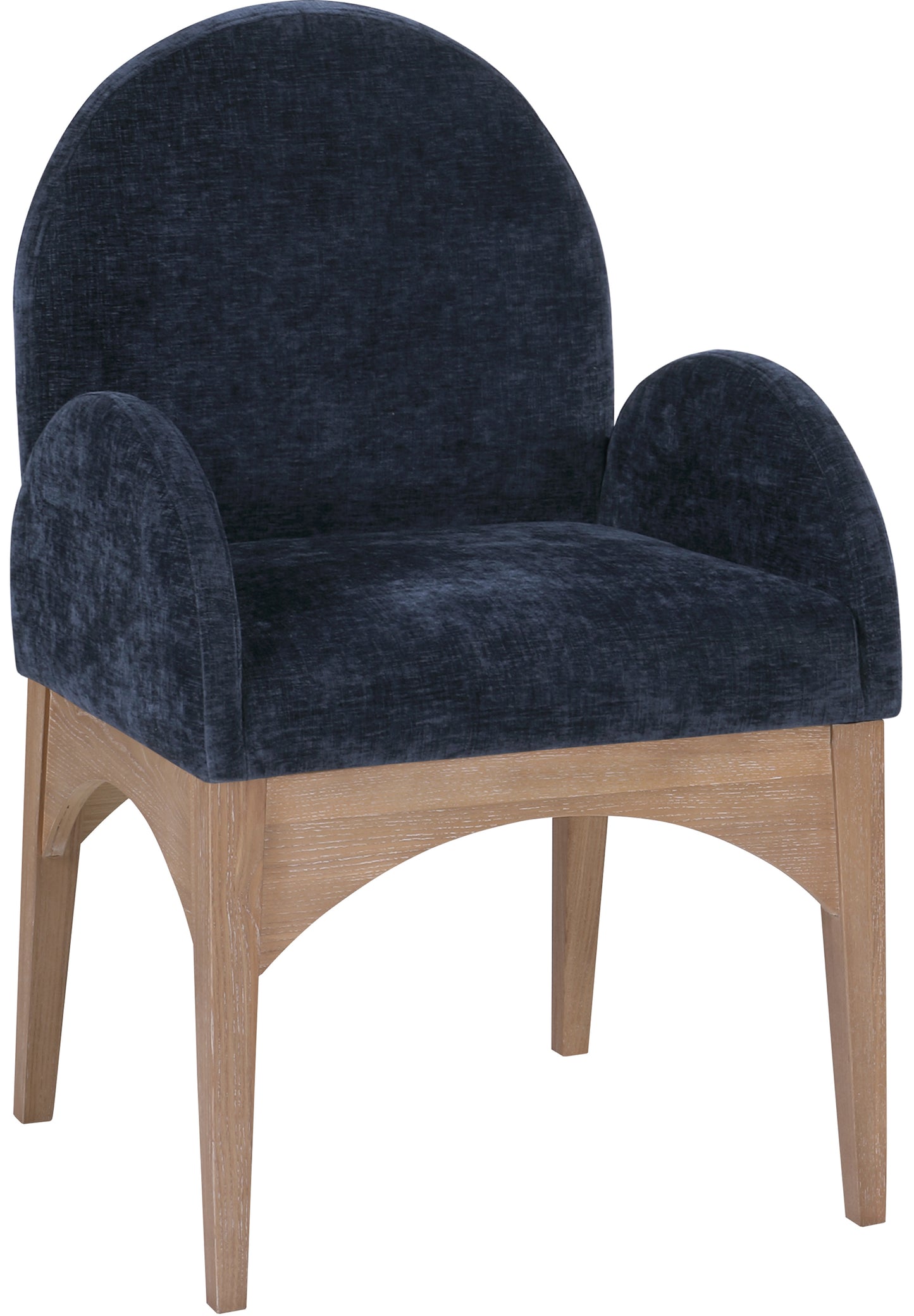 Waldorf Black Chenille Fabric Dining Chair