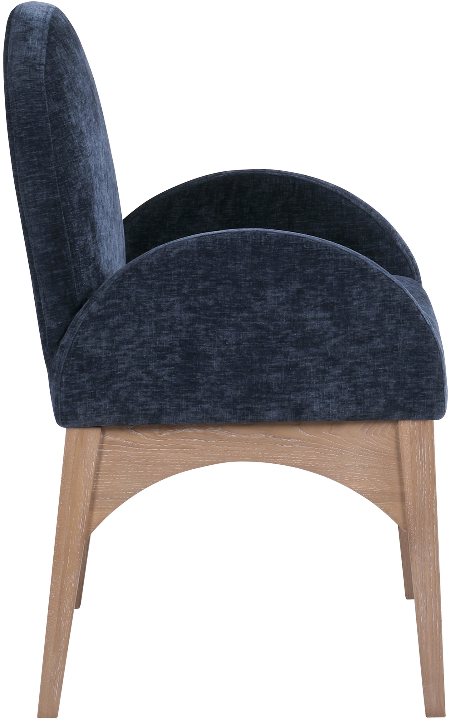 Waldorf Black Chenille Fabric Dining Chair