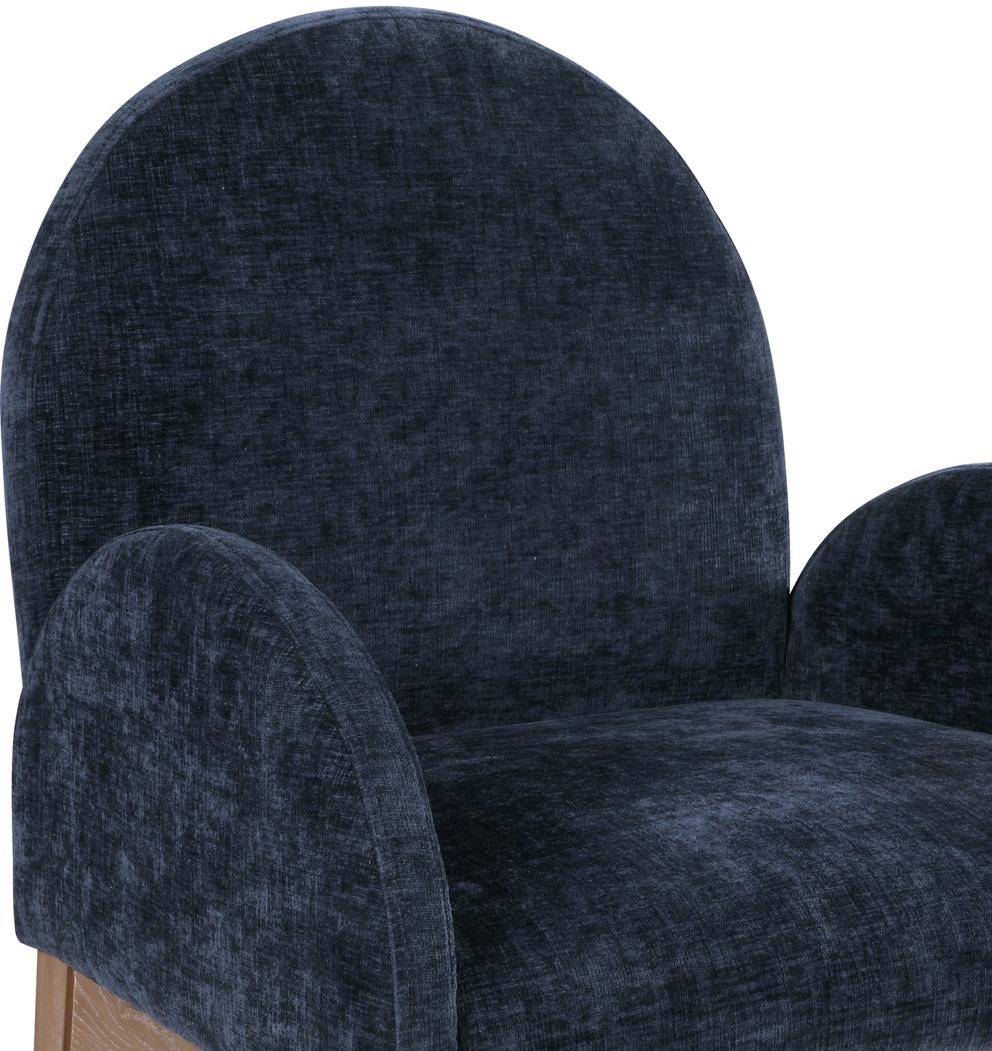 Waldorf Black Chenille Fabric Dining Chair