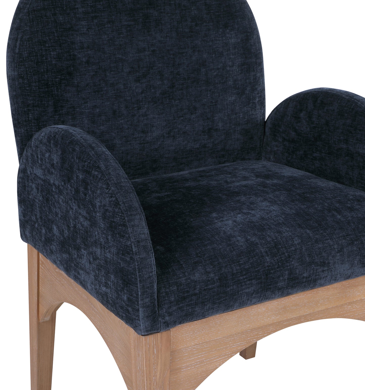 Waldorf Black Chenille Fabric Dining Chair