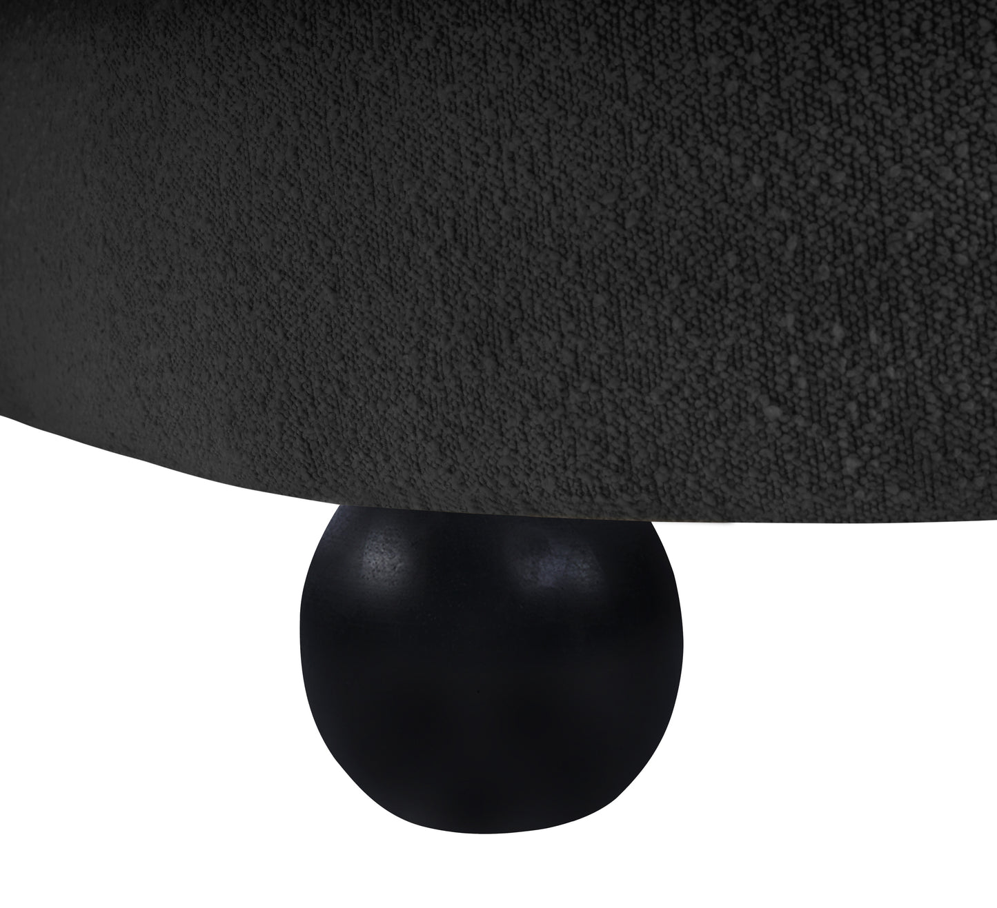 Daphne Black Boucle Fabric Sofa