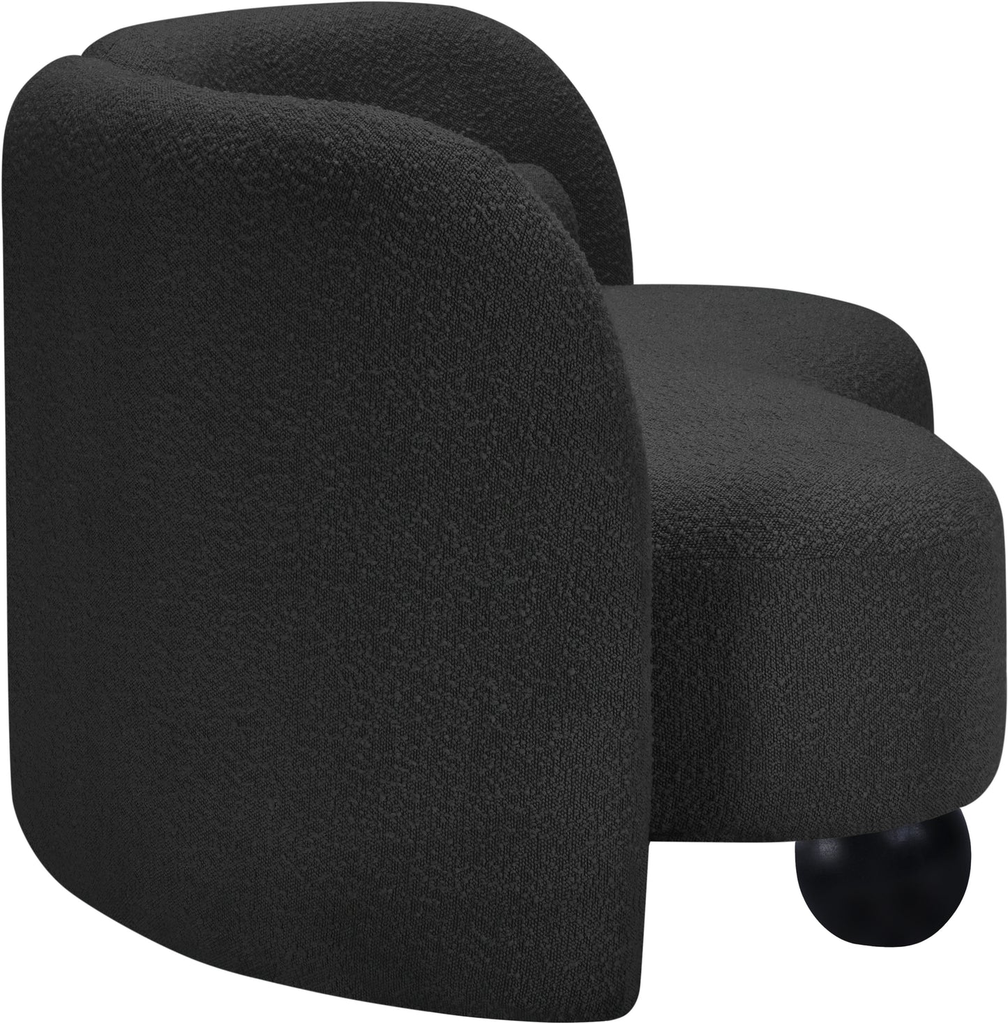 Daphne Black Boucle Fabric Sofa