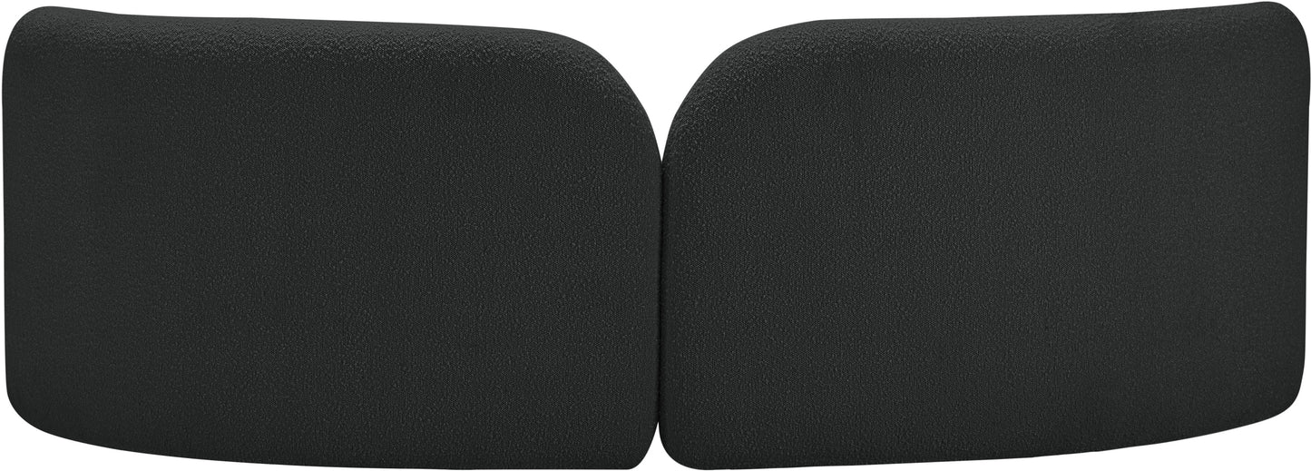 Daphne Black Boucle Fabric Sofa