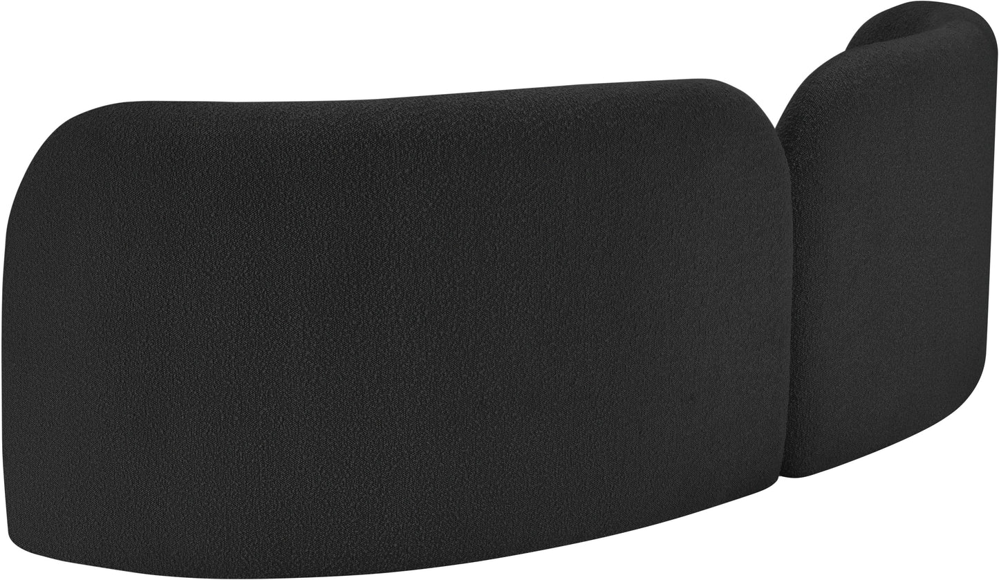 Daphne Black Boucle Fabric Sofa