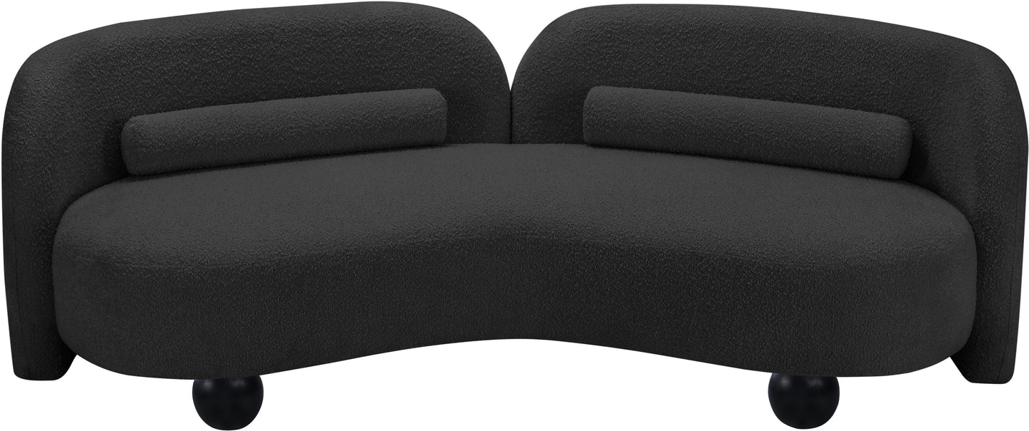 Daphne Black Boucle Fabric Sofa