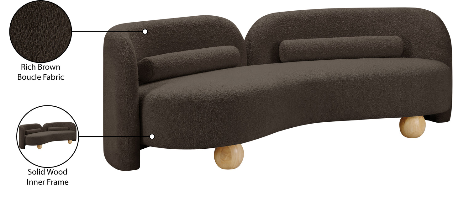Daphne Black Boucle Fabric Sofa