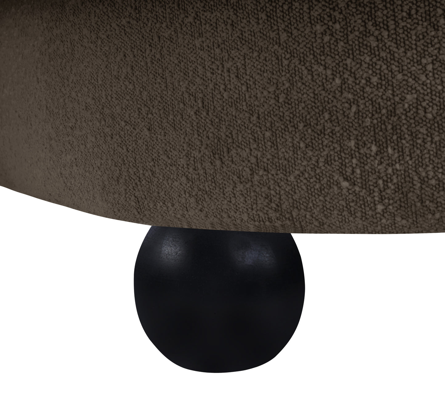 Daphne Black Boucle Fabric Sofa