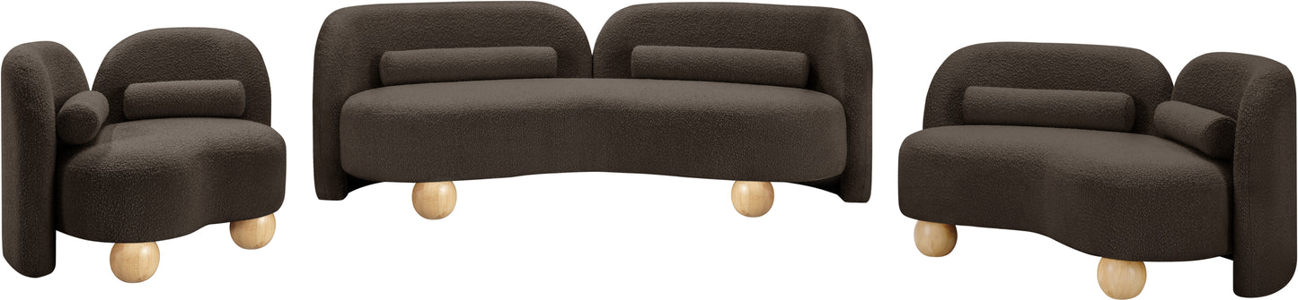 Daphne Black Boucle Fabric Sofa