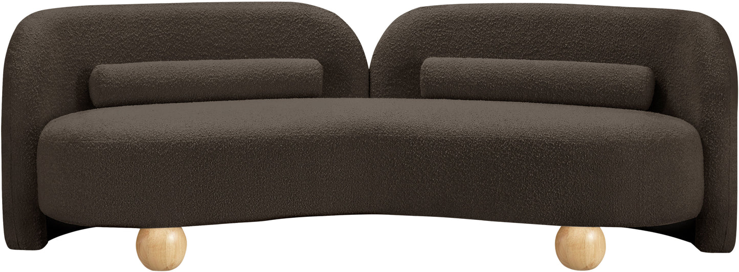 Daphne Black Boucle Fabric Sofa