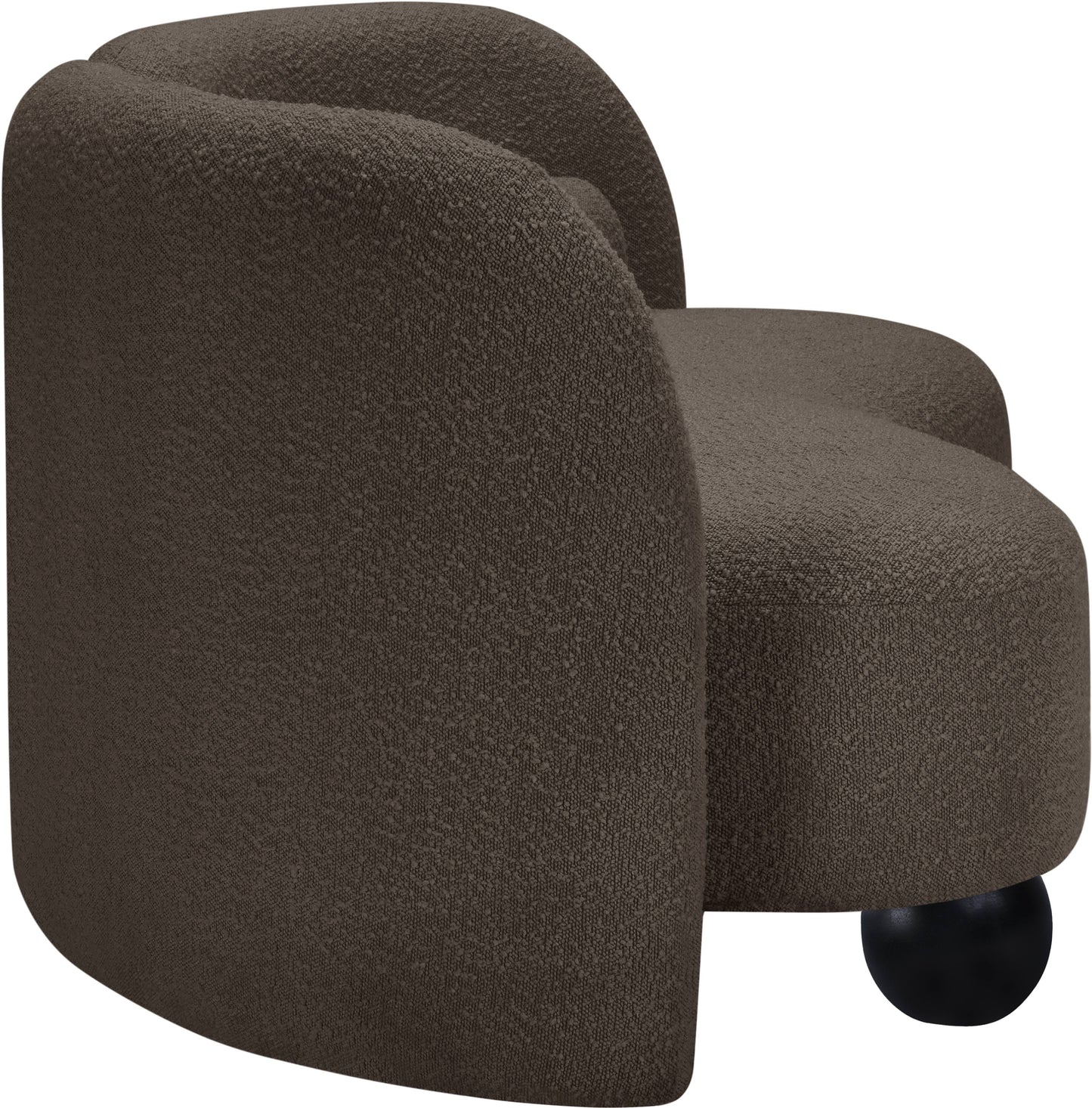 Daphne Black Boucle Fabric Sofa