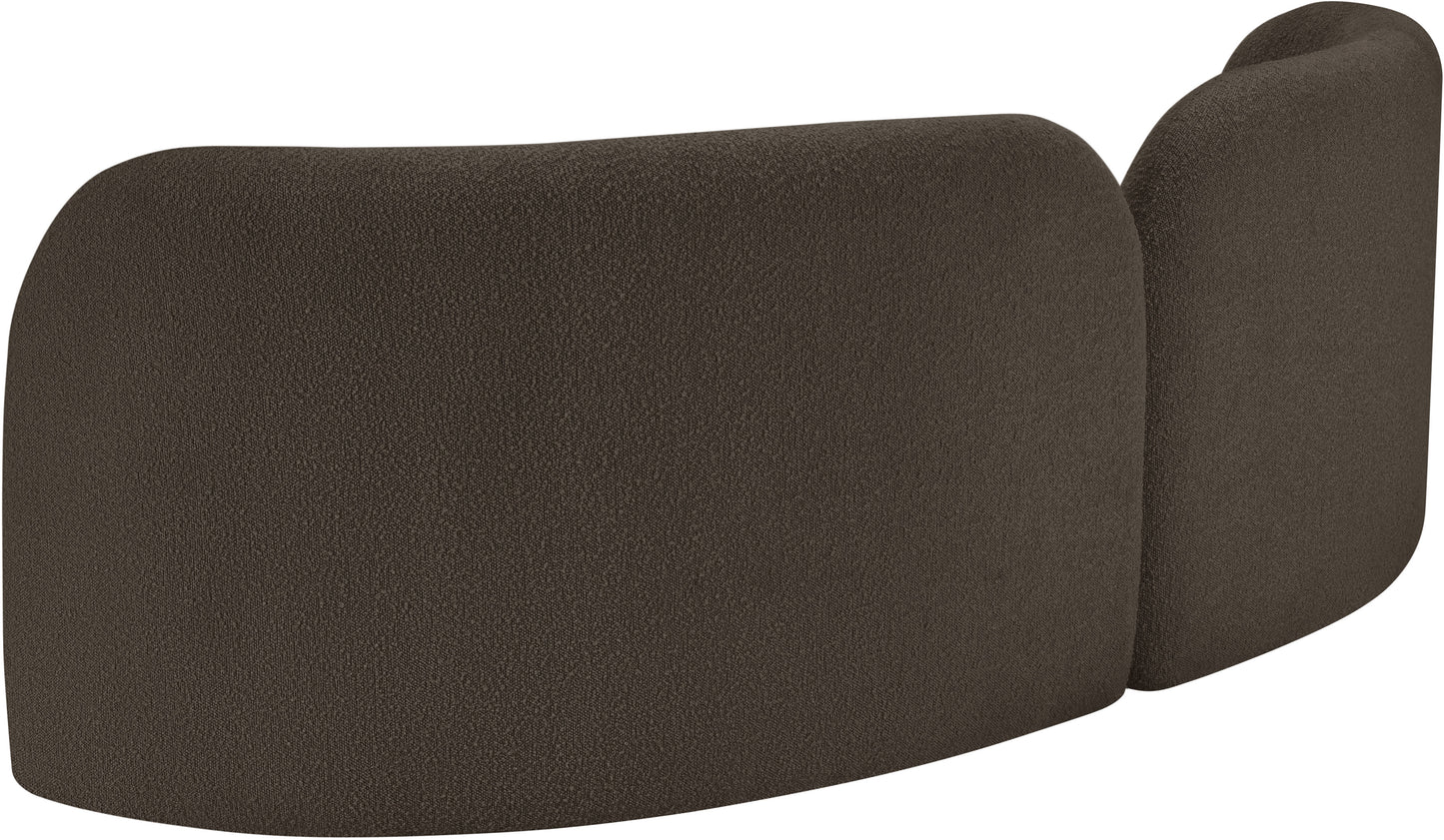 Daphne Black Boucle Fabric Sofa