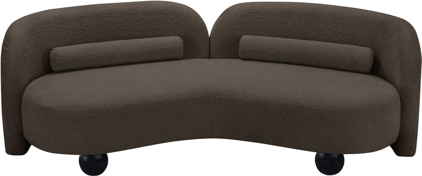 Daphne Black Boucle Fabric Sofa