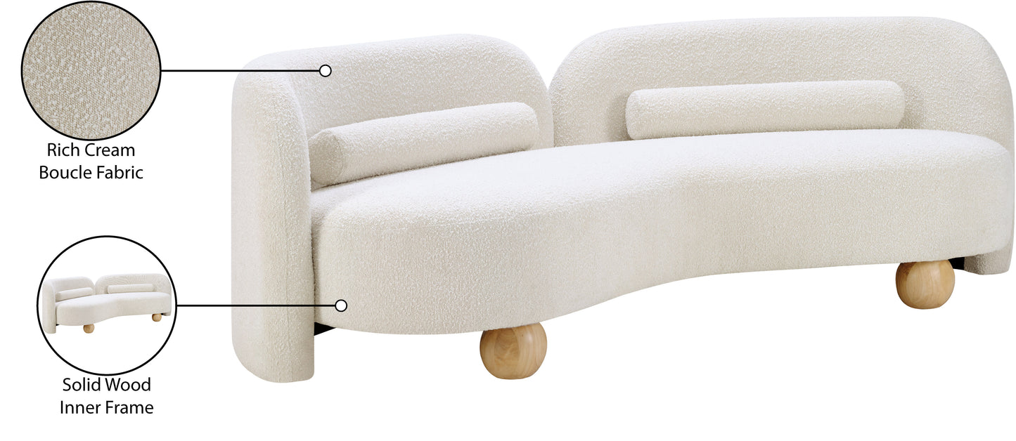 Daphne Black Boucle Fabric Sofa
