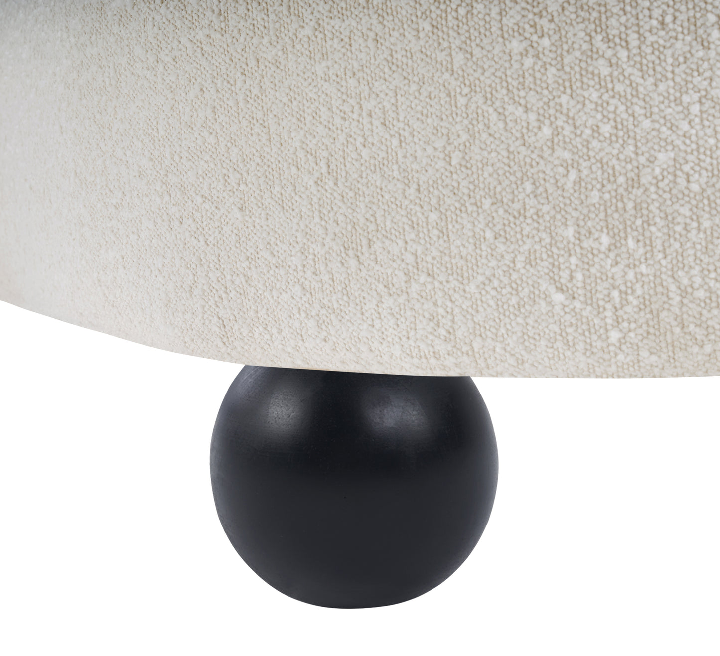Daphne Black Boucle Fabric Sofa