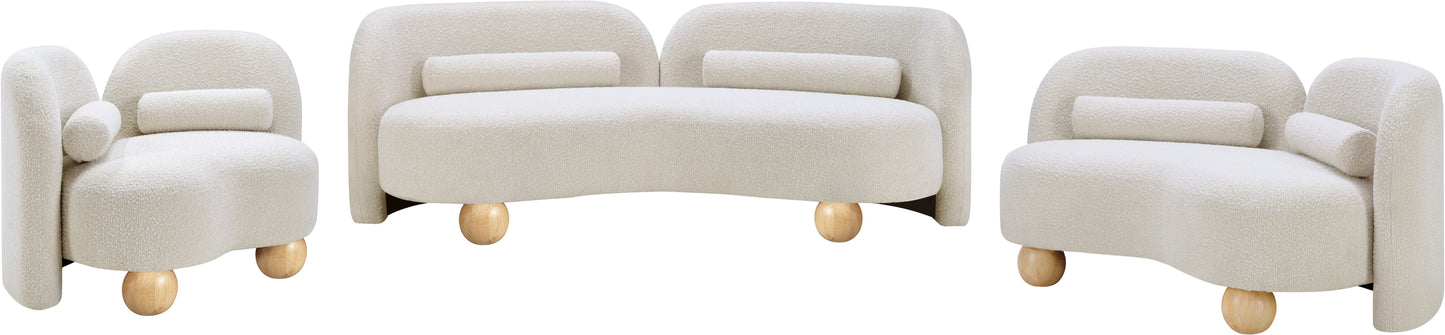 Daphne Black Boucle Fabric Sofa