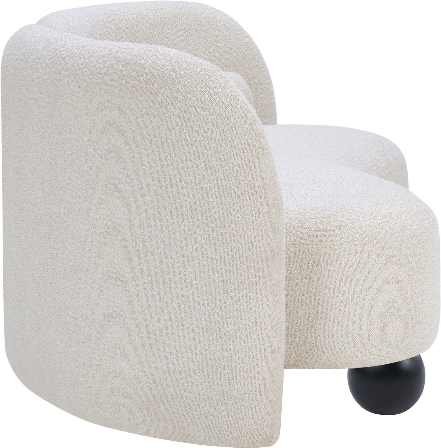 Daphne Black Boucle Fabric Sofa