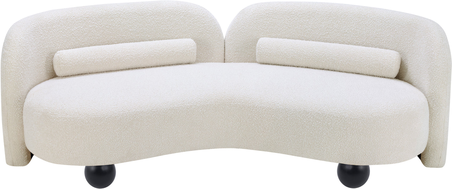 Daphne Black Boucle Fabric Sofa