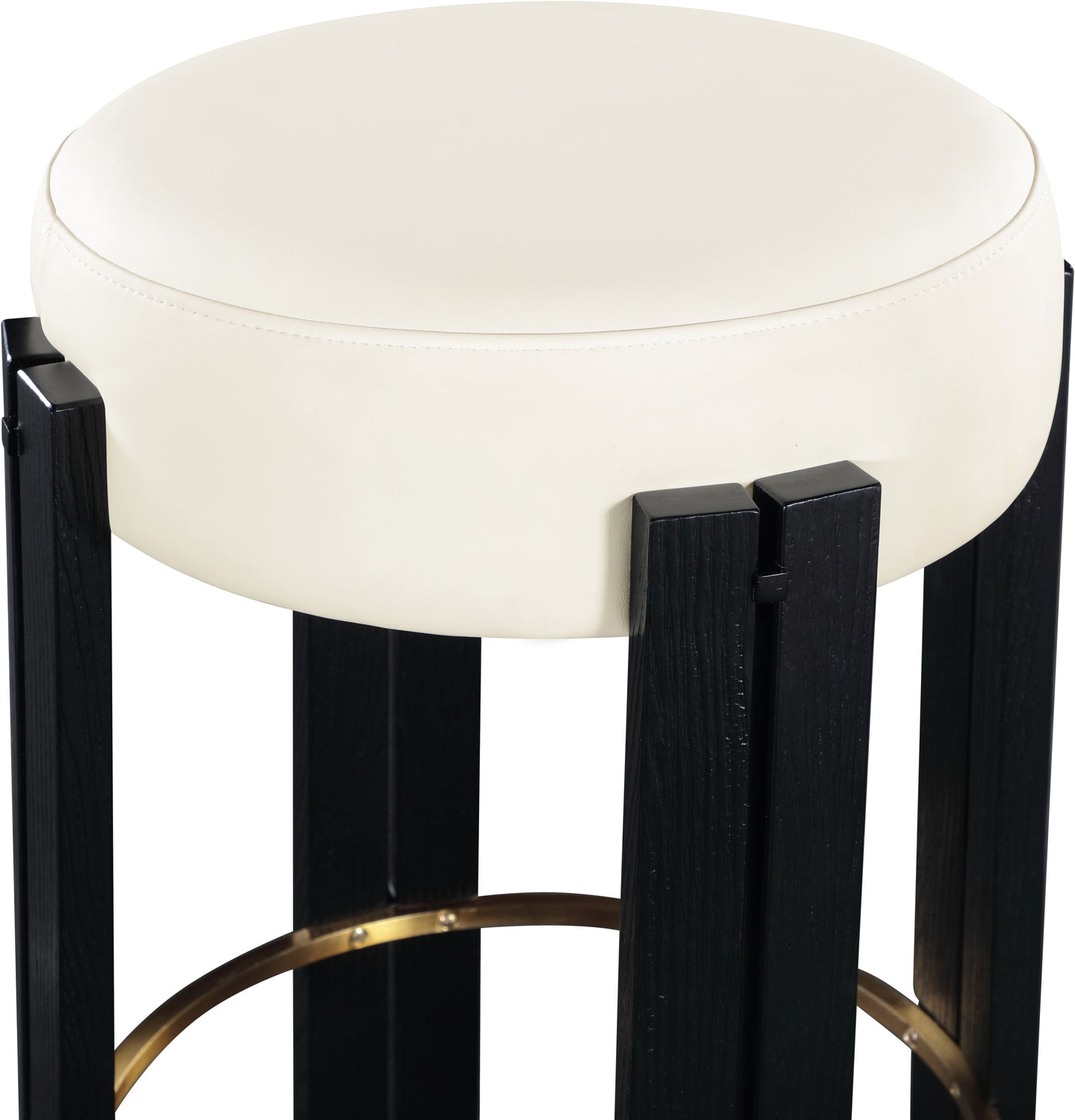 Harrison Black Vegan Leather Counter Stool