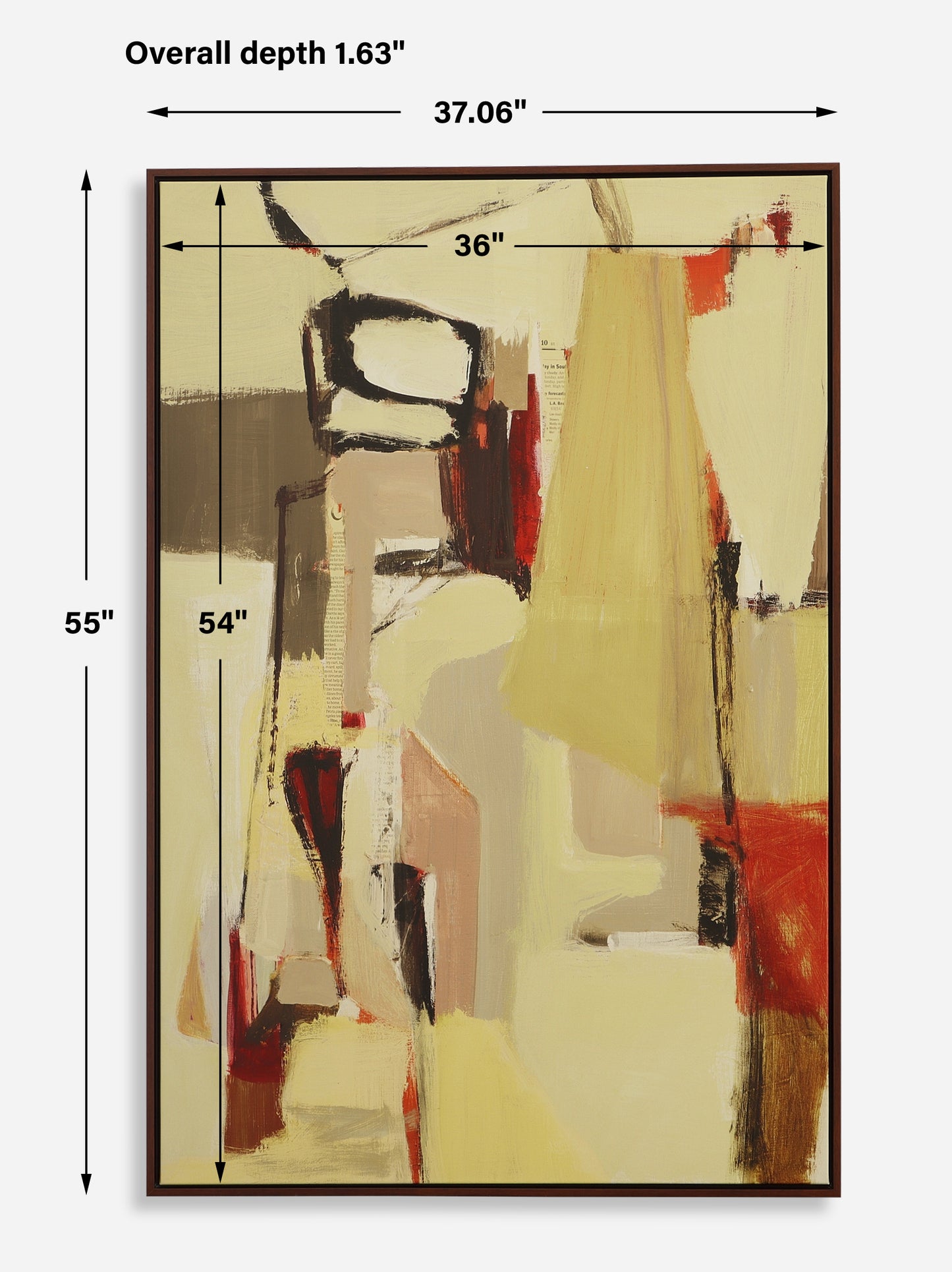 Peaches Framed Canvas Abstract Art